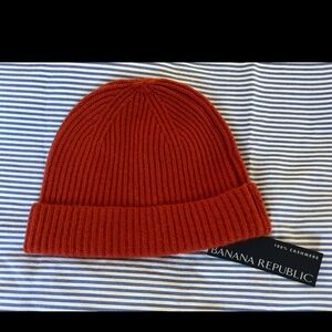 Banana Republic Orange Casmmere Beanie Hat